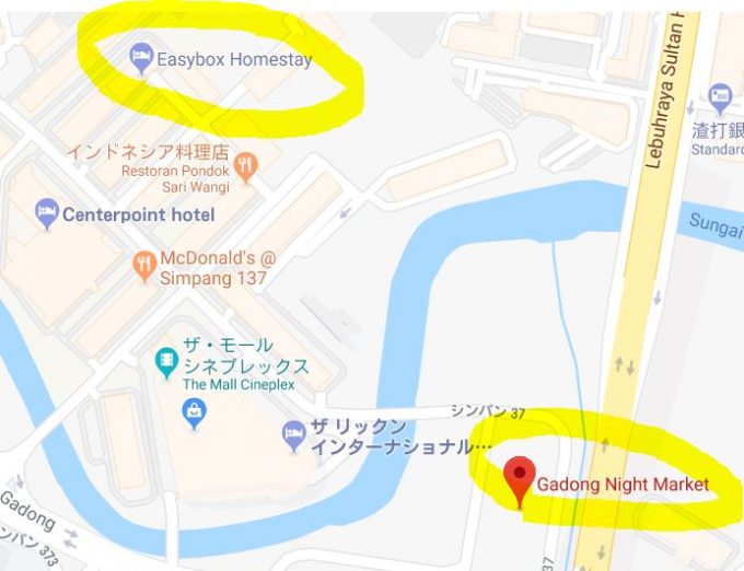 ガドン地区の地図