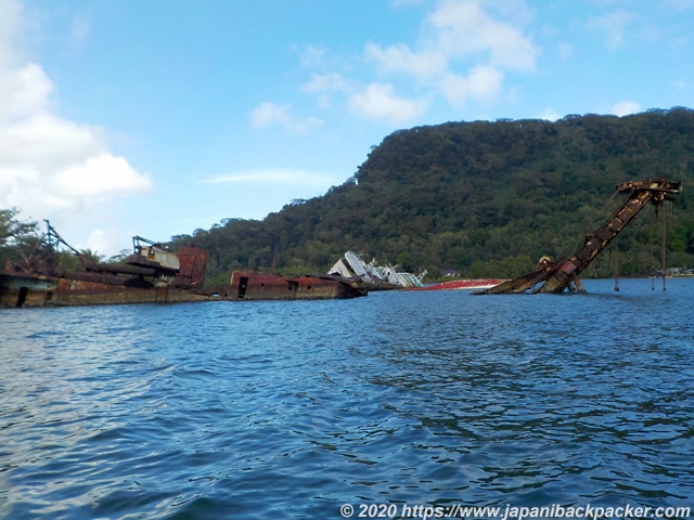 ポンペイ島の廃船