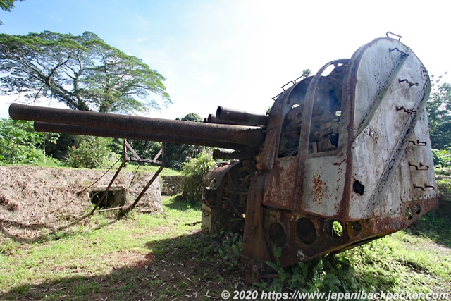 ソケースマウンテン 旧日本軍の高射砲