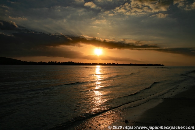 ギリメノ島の夕日