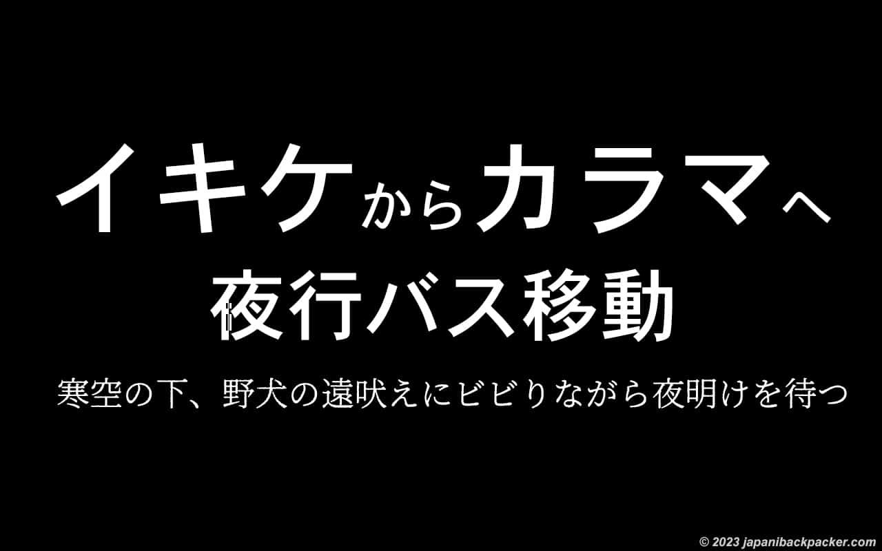 イキケからカラマへ夜行バス移動 タイトル画像