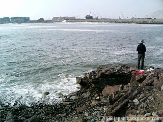 イキケの海と釣り人