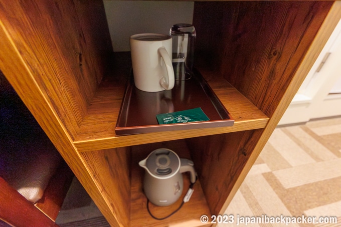京都 シティガーデンズホテル　お茶、湯沸かし器