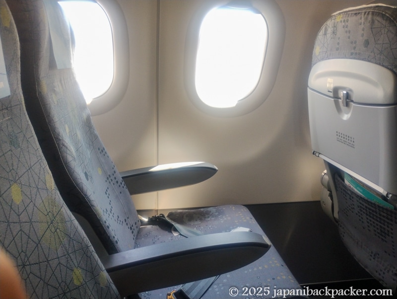 エバー航空エコノミーの座席