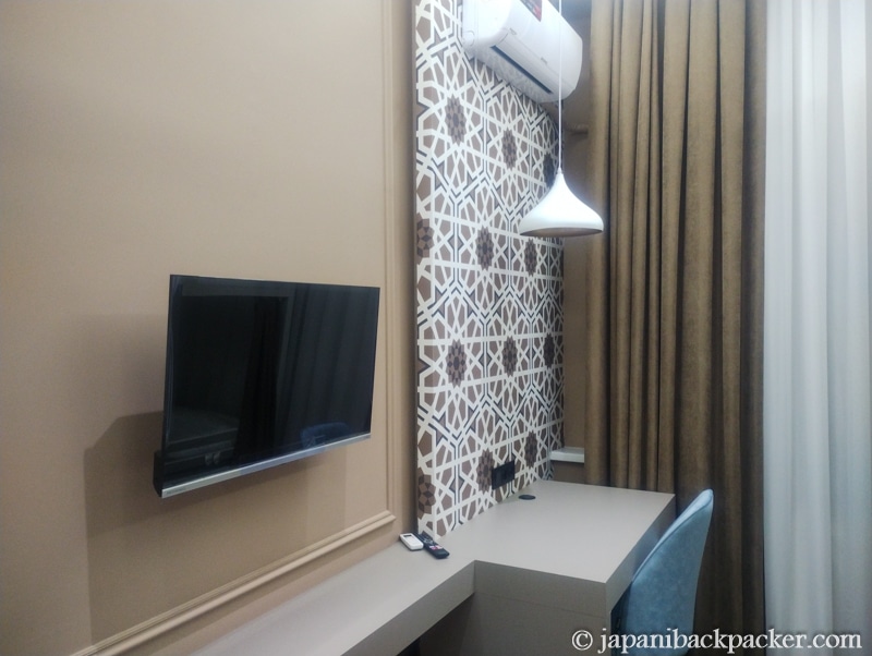 Qo'noq Railway HotelのTV、机