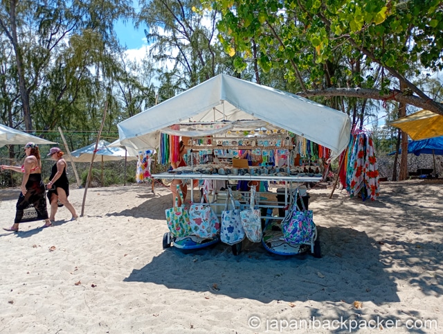 モーリシャスのベニティエ島の売店