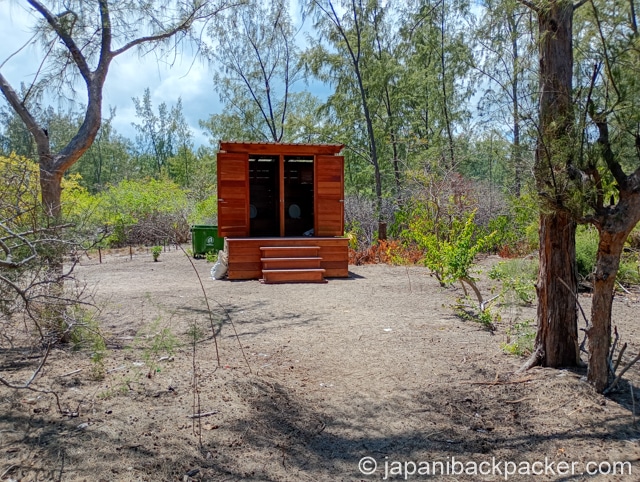 モーリシャスのベニティエ島のトイレ