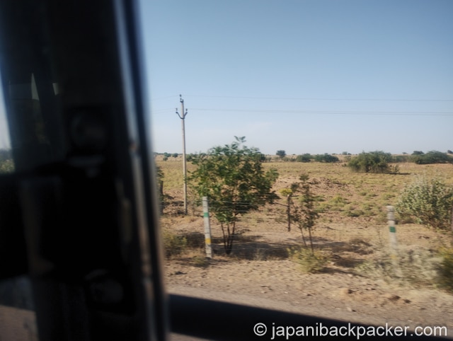 インド、ラジャスタンの荒野