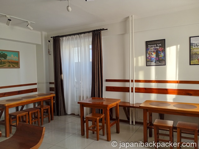 ウランバートルのZaya Hostelのダイニングルーム