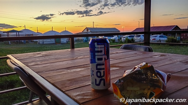 モンゴルの夕日